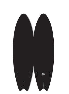 Foam surfboard 6'6" - blank series fish - zwart