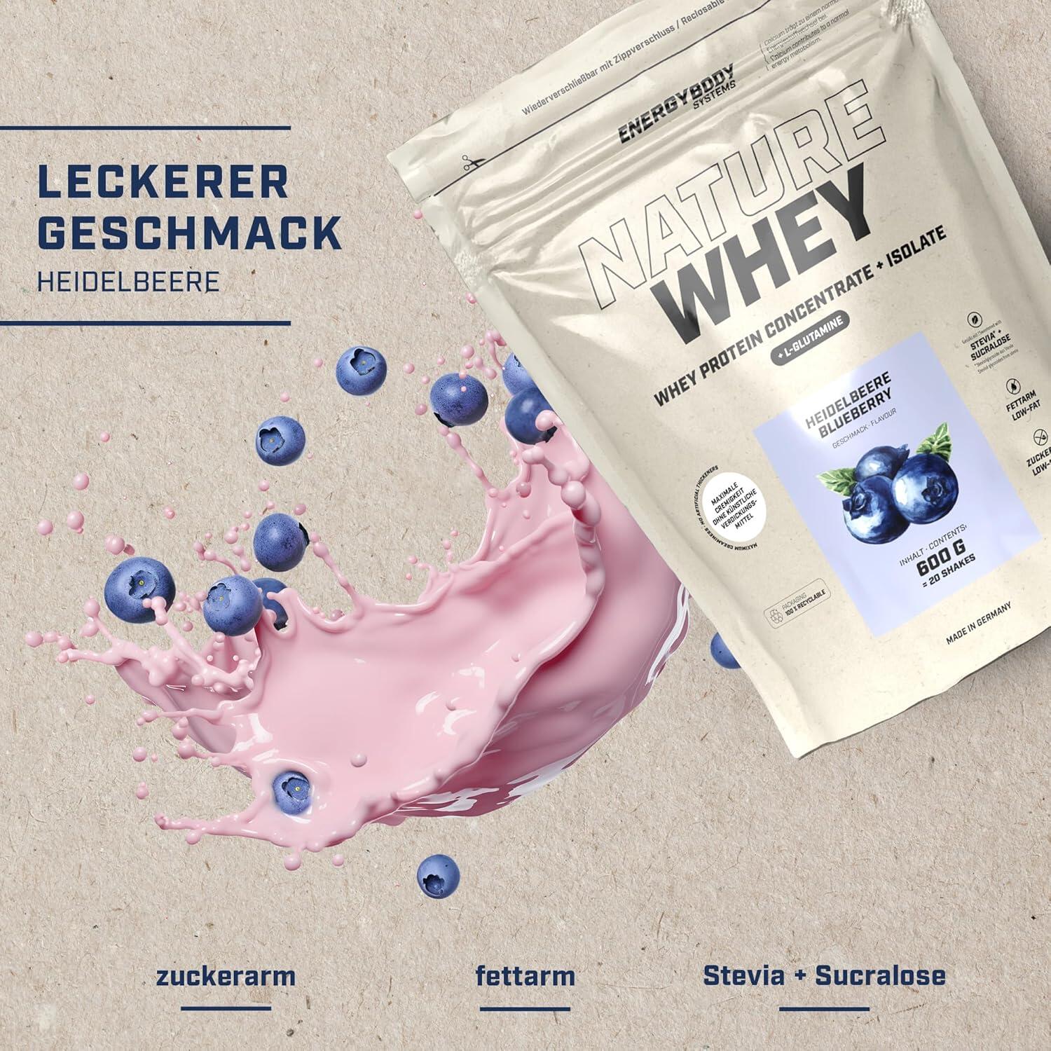 Nature Whey Protein Heidelbeere 2/4