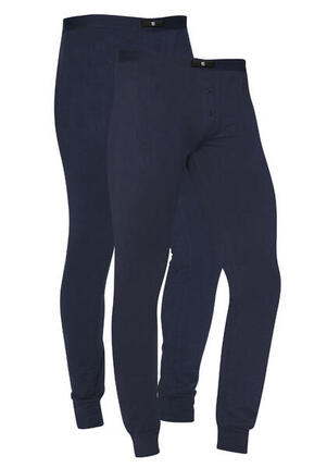 Herren H.I.S Lange Unterhosen (2 Stück) mit Bündchen am Bein