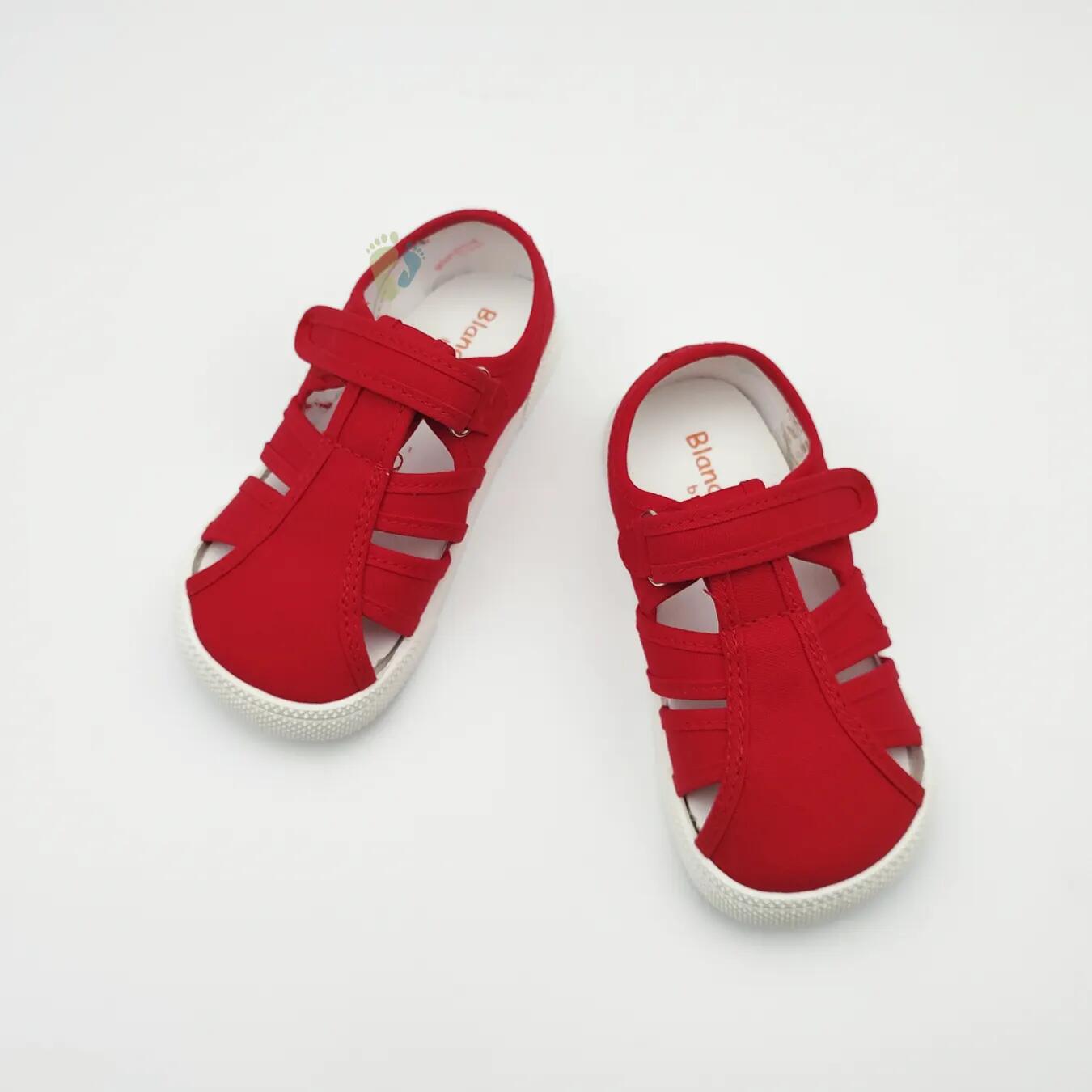 Blanditos Sandalias de Lona Mango Rojo - Talla 20 3/6