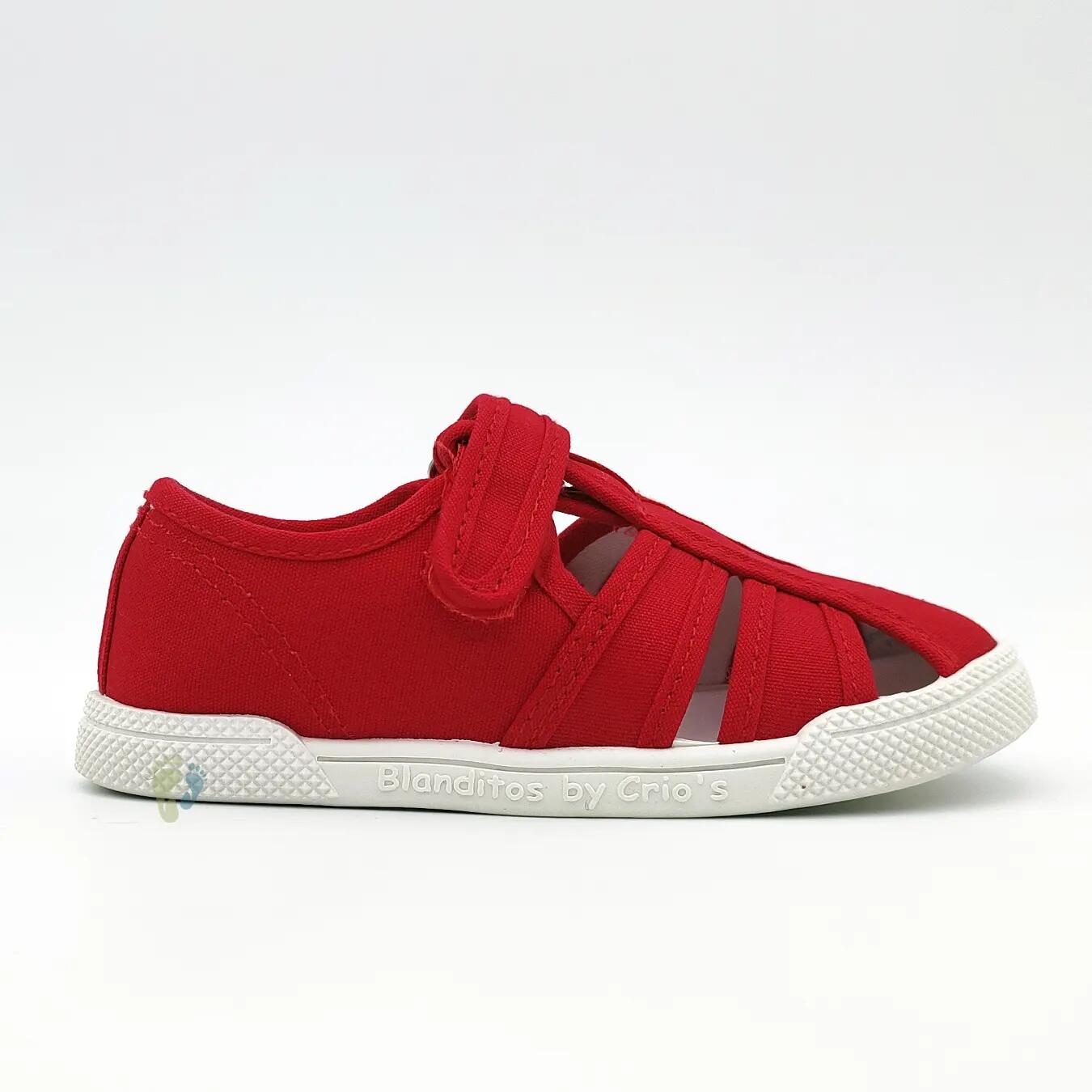 Blanditos Sandalias de Lona Mango Rojo - Talla 20 1/6