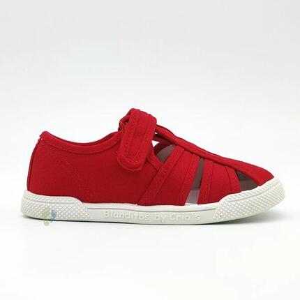 Blanditos Sandalias de Lona Mango Rojo - Talla 20