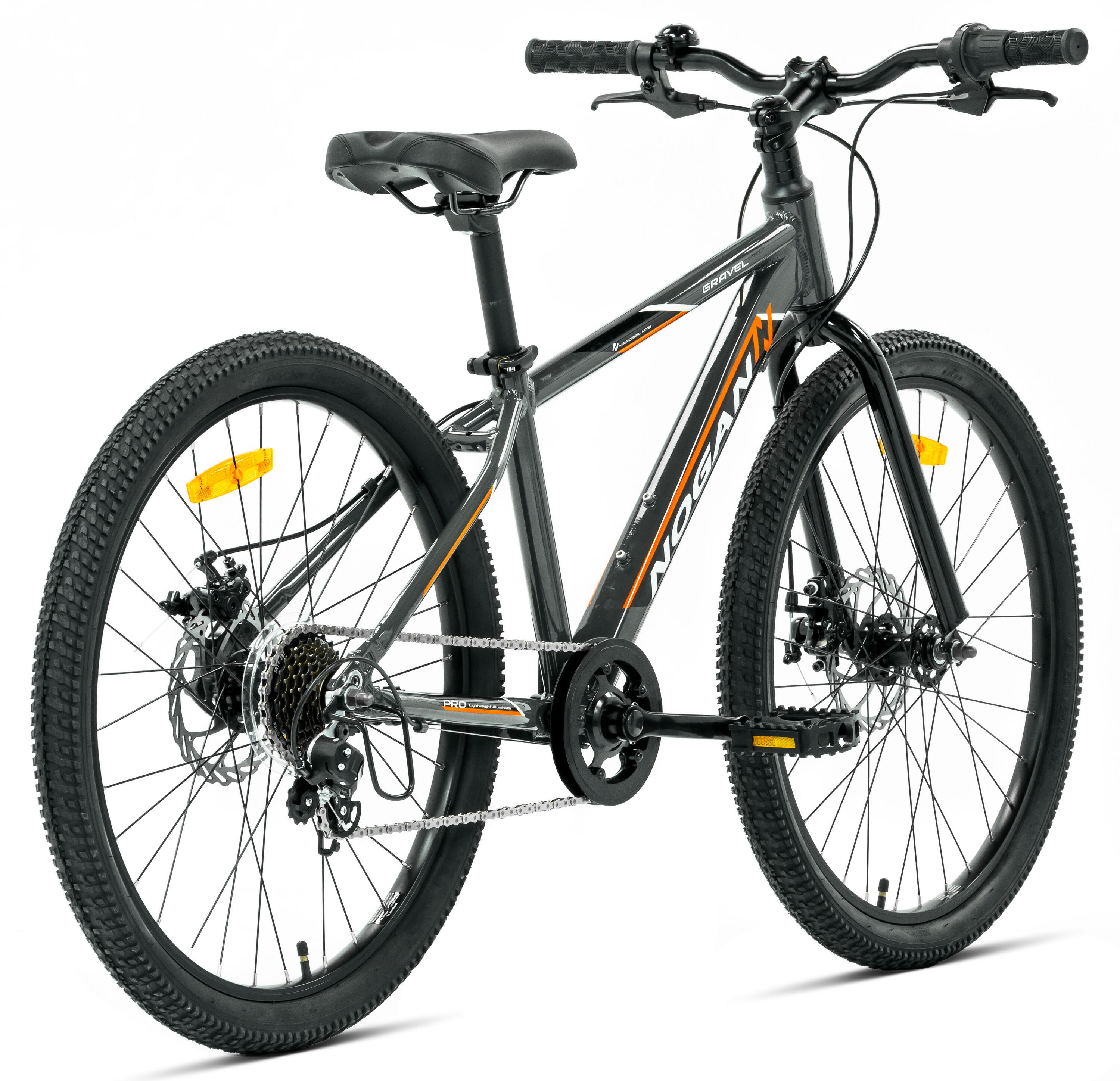 Vélo enfant léger Nogan Gravel PRO - 24 pouces - 7 vitesses - Gris 3/7