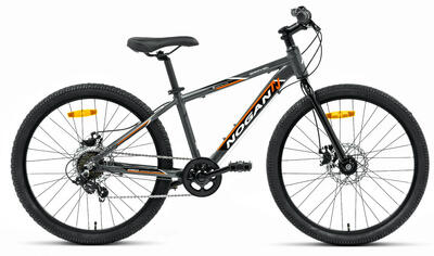 Nogan gravel pro - lichtgewicht kinderfiets - 24 inch - 7 versnellingen - grijs