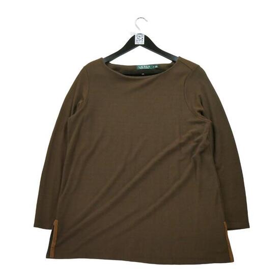 Segunda Vida - Camiseta de manga larga para mujer en color marrón - Excelente