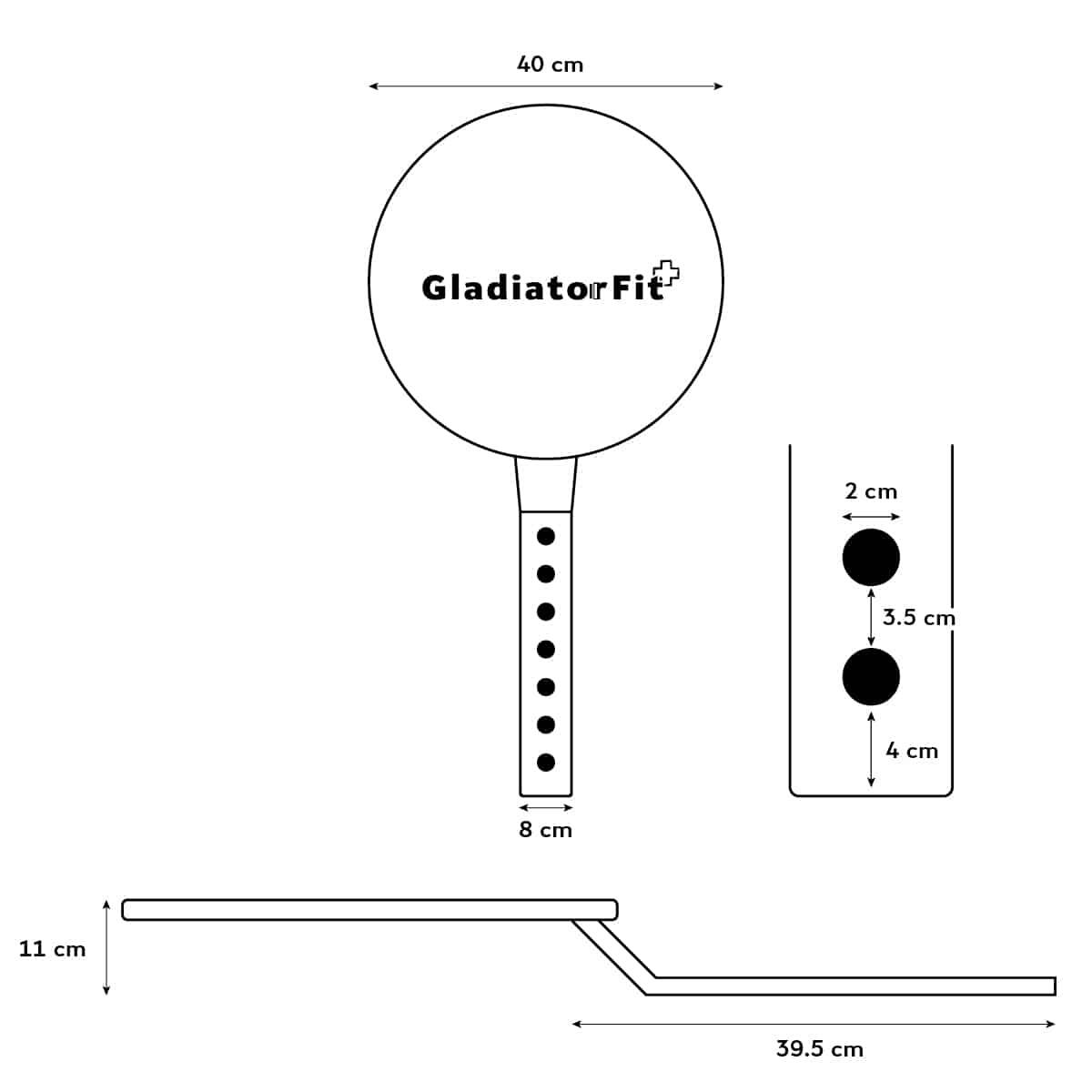 Cible en acier pour medecine ball et wall ball Ø 40cm GladiatorFit 5/5
