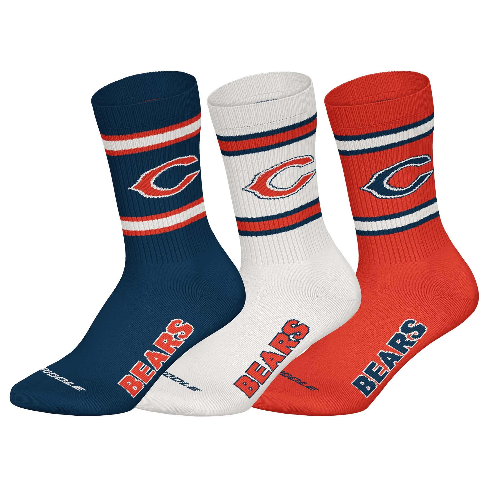 Nfl - Chaussettes Unisexe Paquet De 3 Stretch-nfl 3pack Crew Socks - Chaussettes - Bleu|multicolore - 39/42 - Decathlon