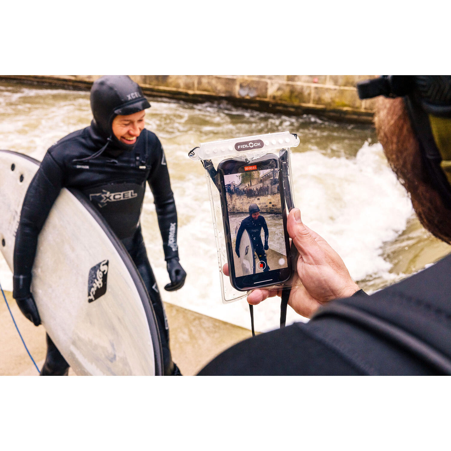 Custodia impermeabile per SUP | HERMETIC dry bag medi,  trasparente 4/5