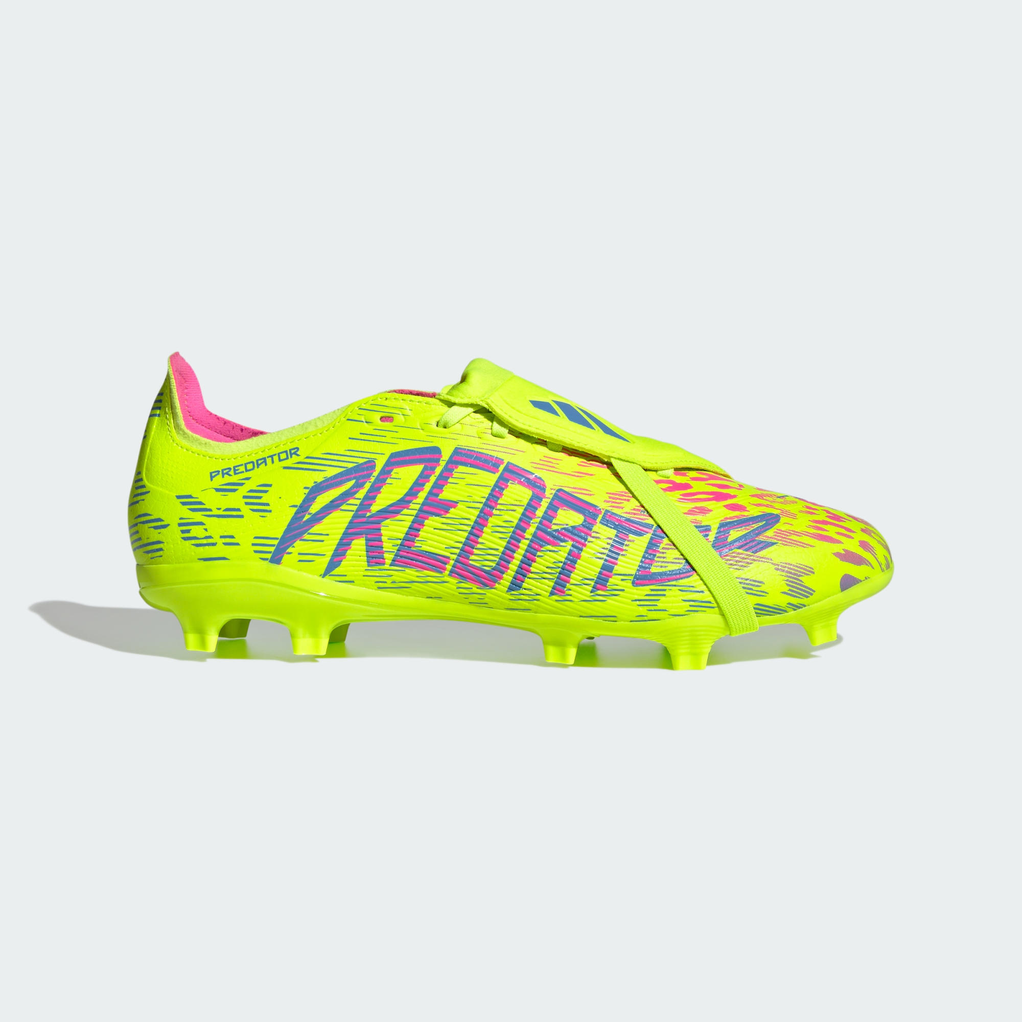 Adidas - Chaussure Predator Languette Rabattue Terrain Souple/multi-surfaces - Chaussures De Football - Bleu|jaune|rose - 45 1/3 - Decathlon