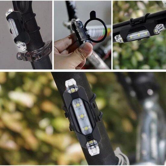 Led Fietslamp voorlicht Achterlicht oplaadbaar 4/7