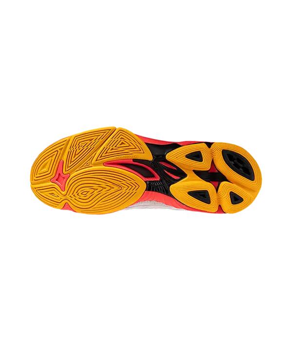Zapatillas Mizuno Wave Voltage 2 Blanco/Rojo/Amarillo 2025 3/6