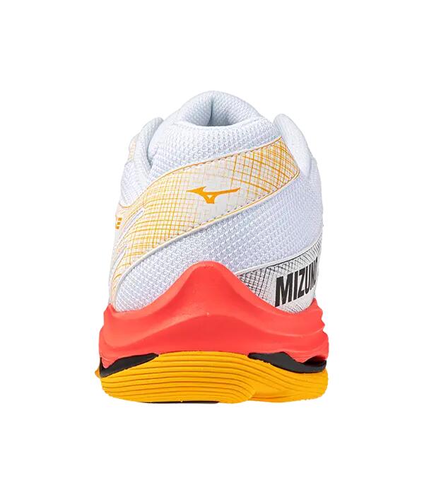 Zapatillas Mizuno Wave Voltage 2 Blanco/Rojo/Amarillo 2025 4/6
