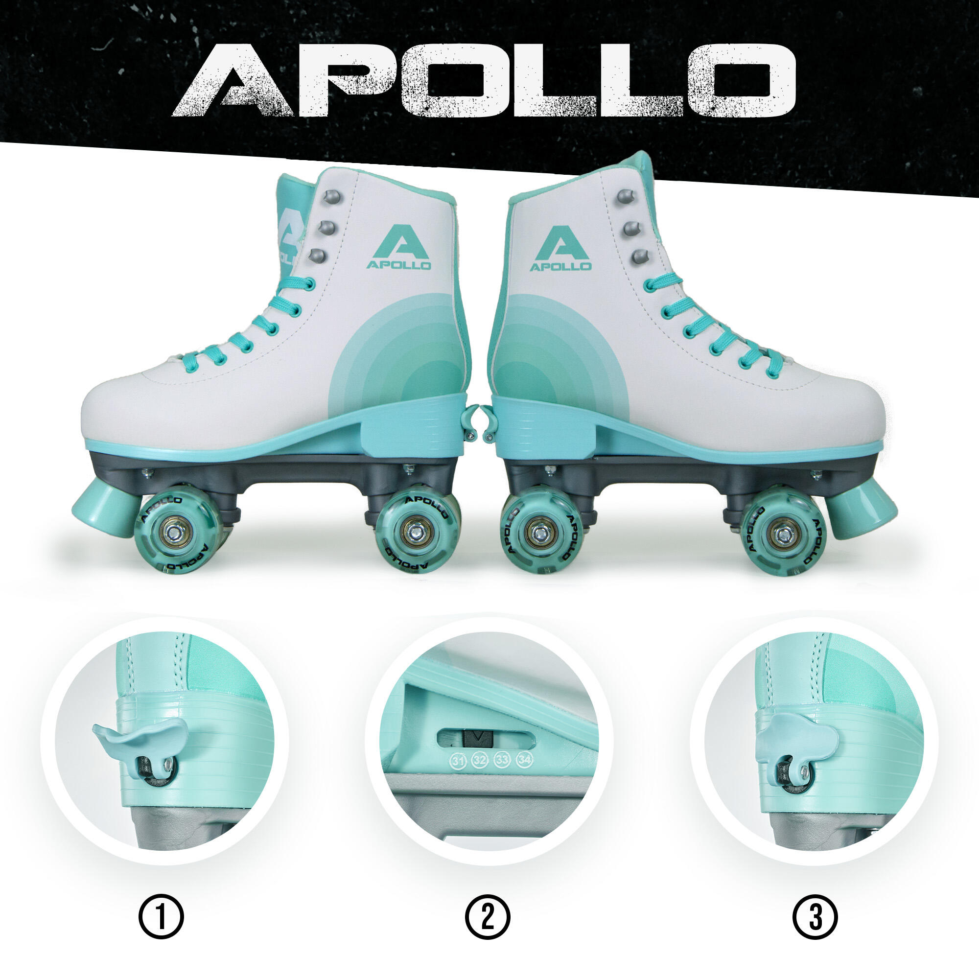 Patins à roulettes Roller Quad réglables pour Enfants et Adolescents