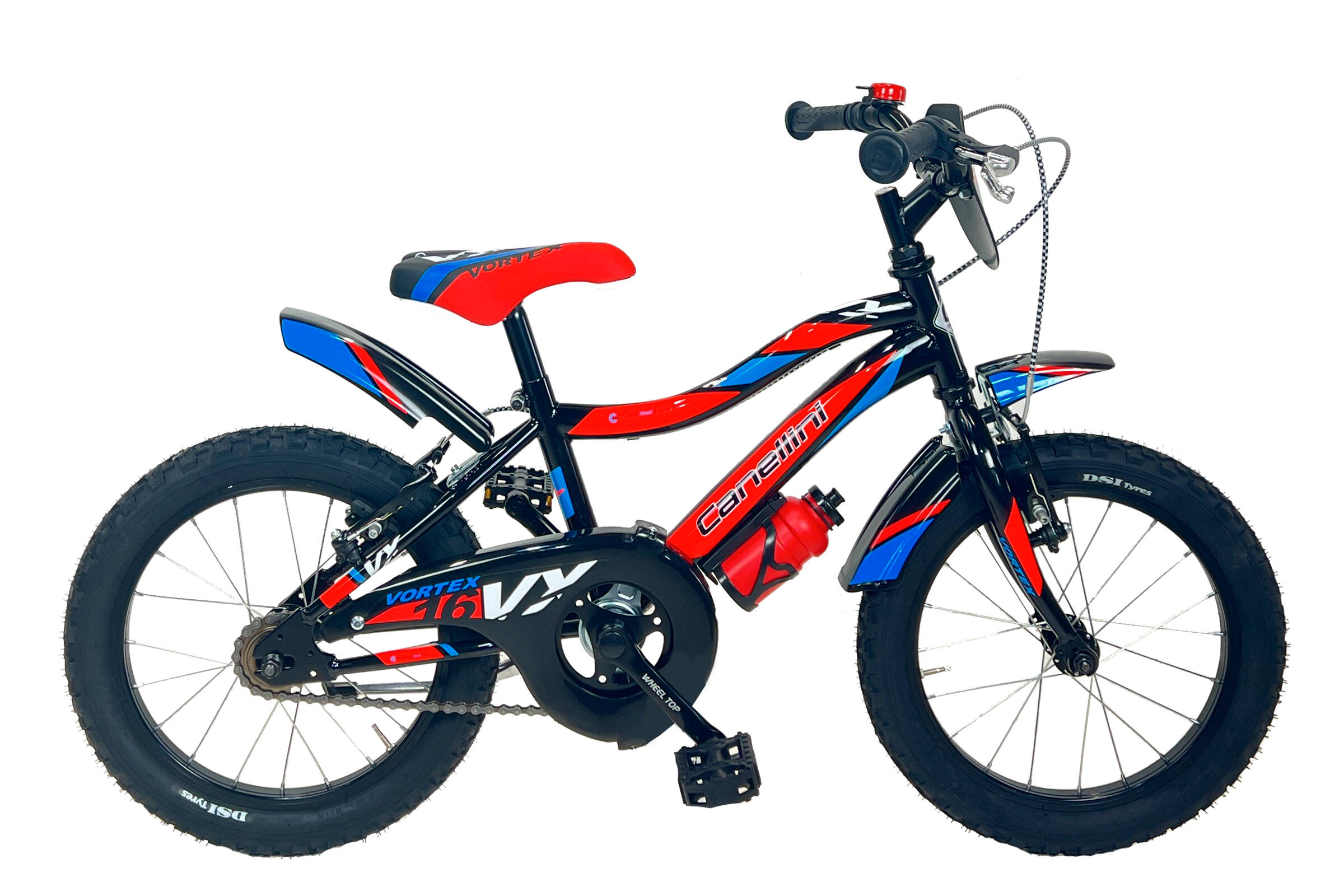 CANELLINI Bici da bambino MTB Canellini VORTEX 16" - Nero/Rosso/Blu