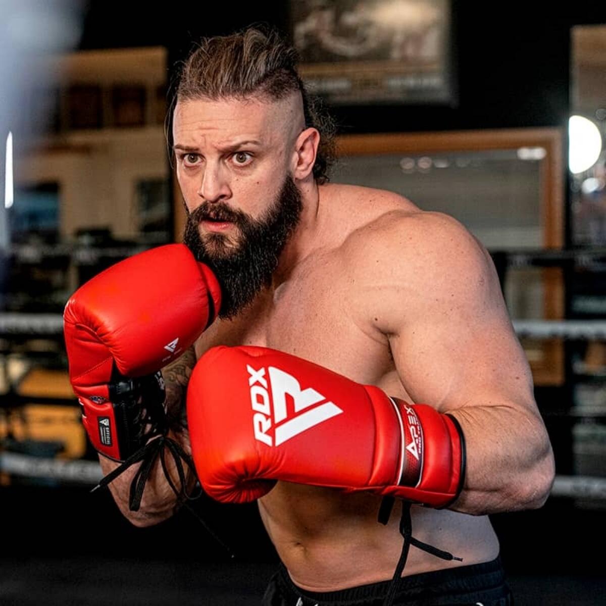 Gants de Boxe RDX Pro Training APEX A4 Rouge 10 oz 2/6