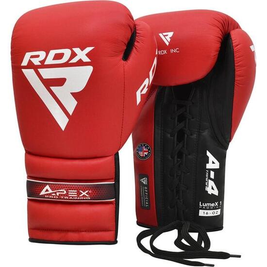 Gants de Boxe RDX Pro Training APEX A4 Rouge 10 oz