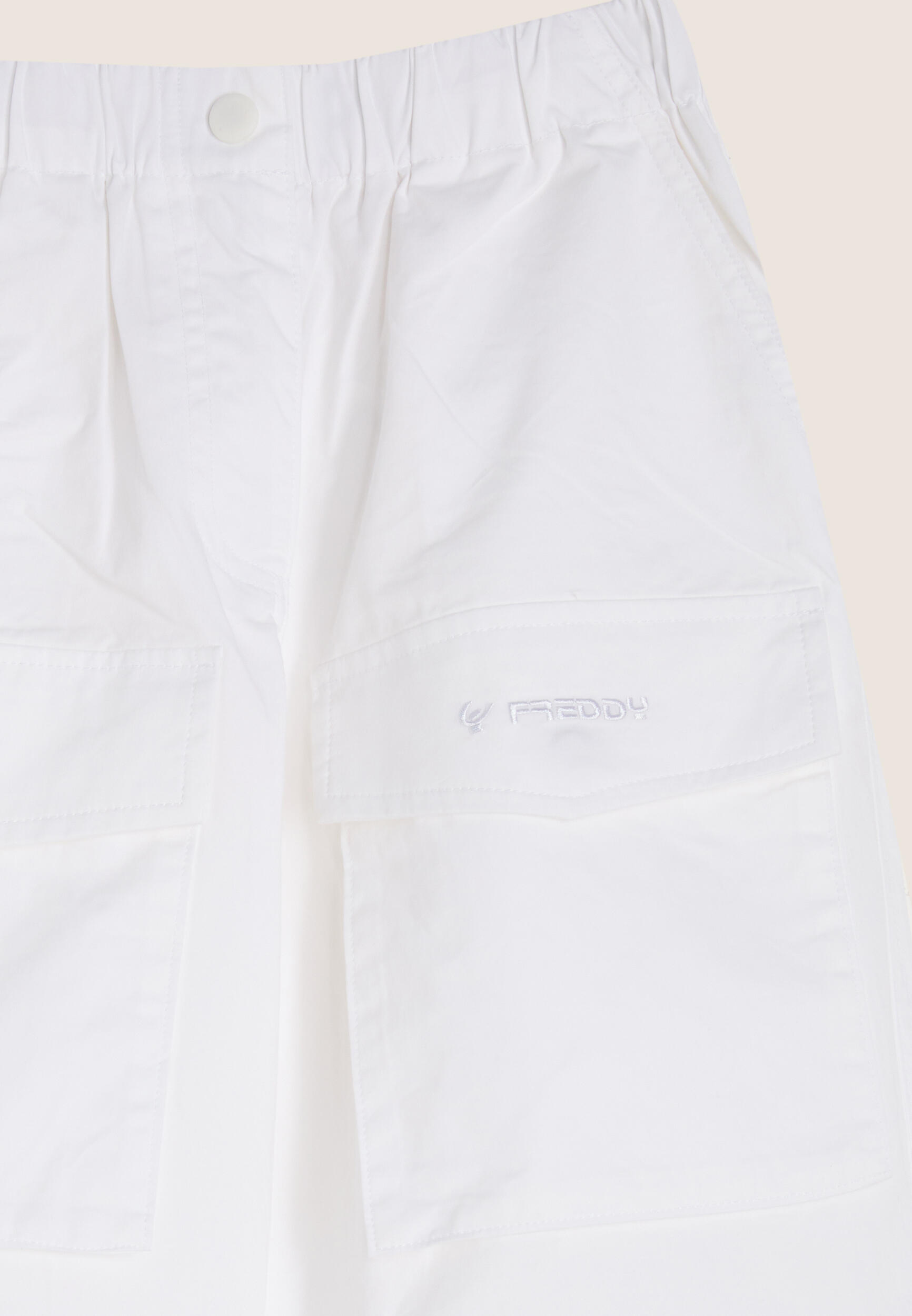 Pantaloni cargo in popeline con tasche frontali 3/3