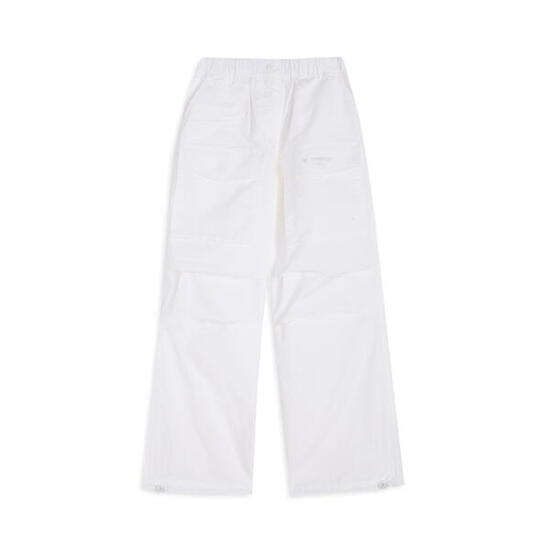 Pantaloni cargo in popeline con tasche frontali