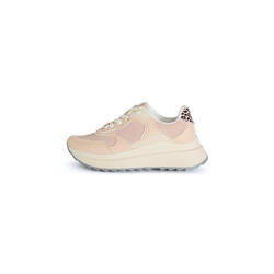 Sneakers en simili cuir avec détails en cuir verni et animalier