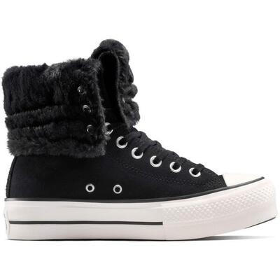 Sneakers converse chuck taylor all star fold-over lift, zwart, uniseks