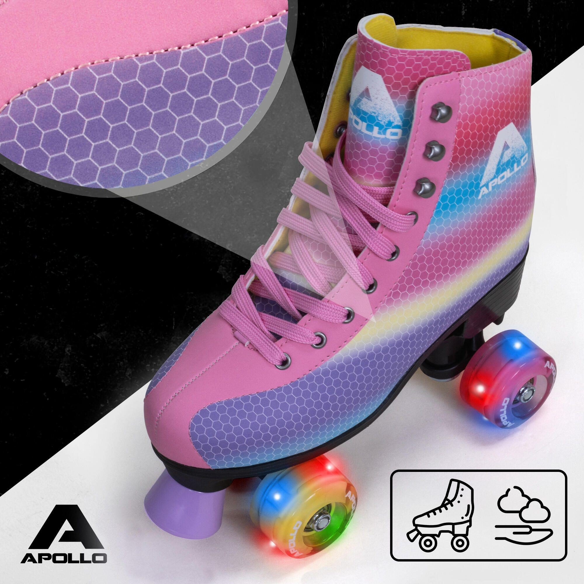 Apollo Disco Roller Classic – patins à roulettes réglables enfants & adultes 2/7