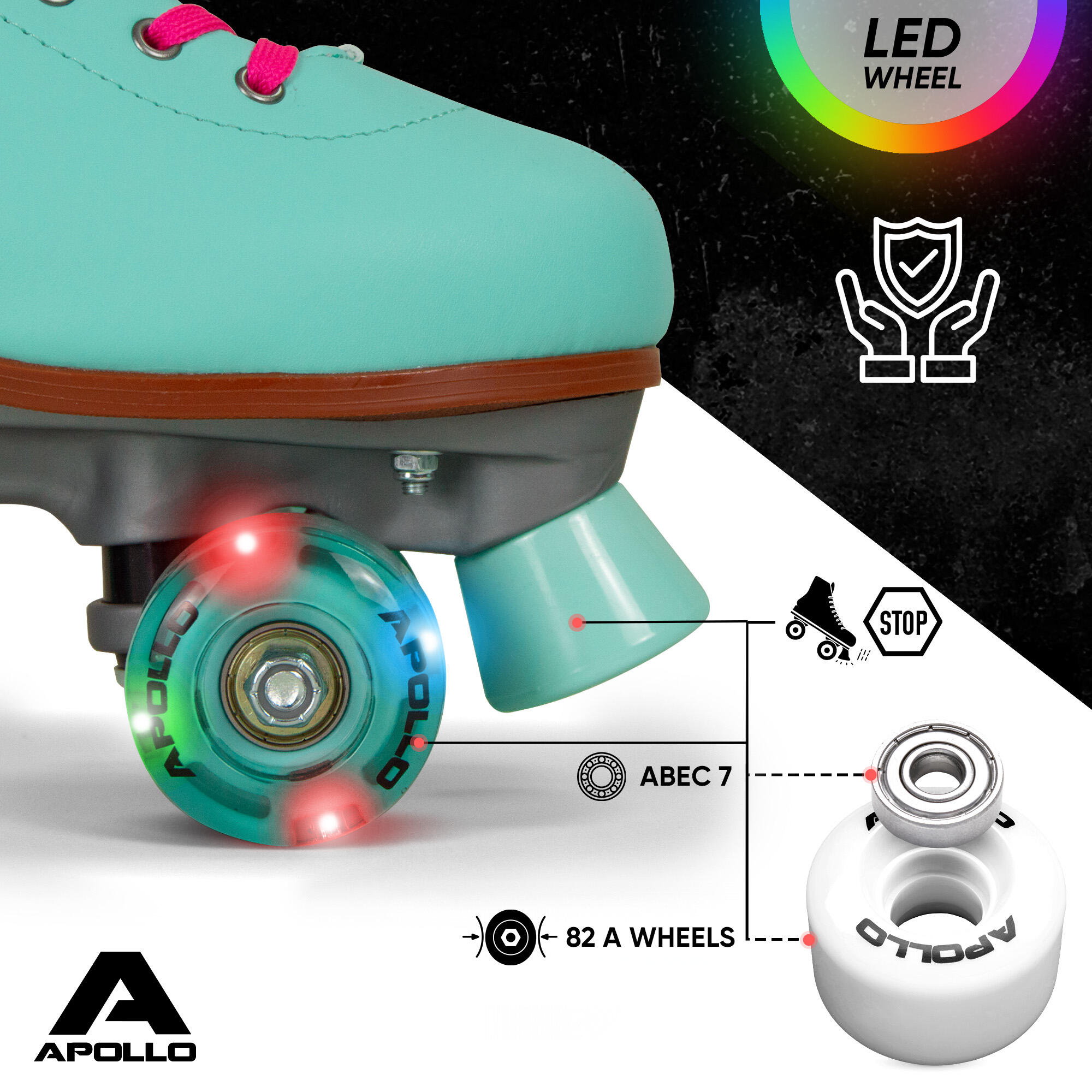 Apollo Disco Roller Classic – regulowane wrotki retro dla dzieci i dorosłych 5/7
