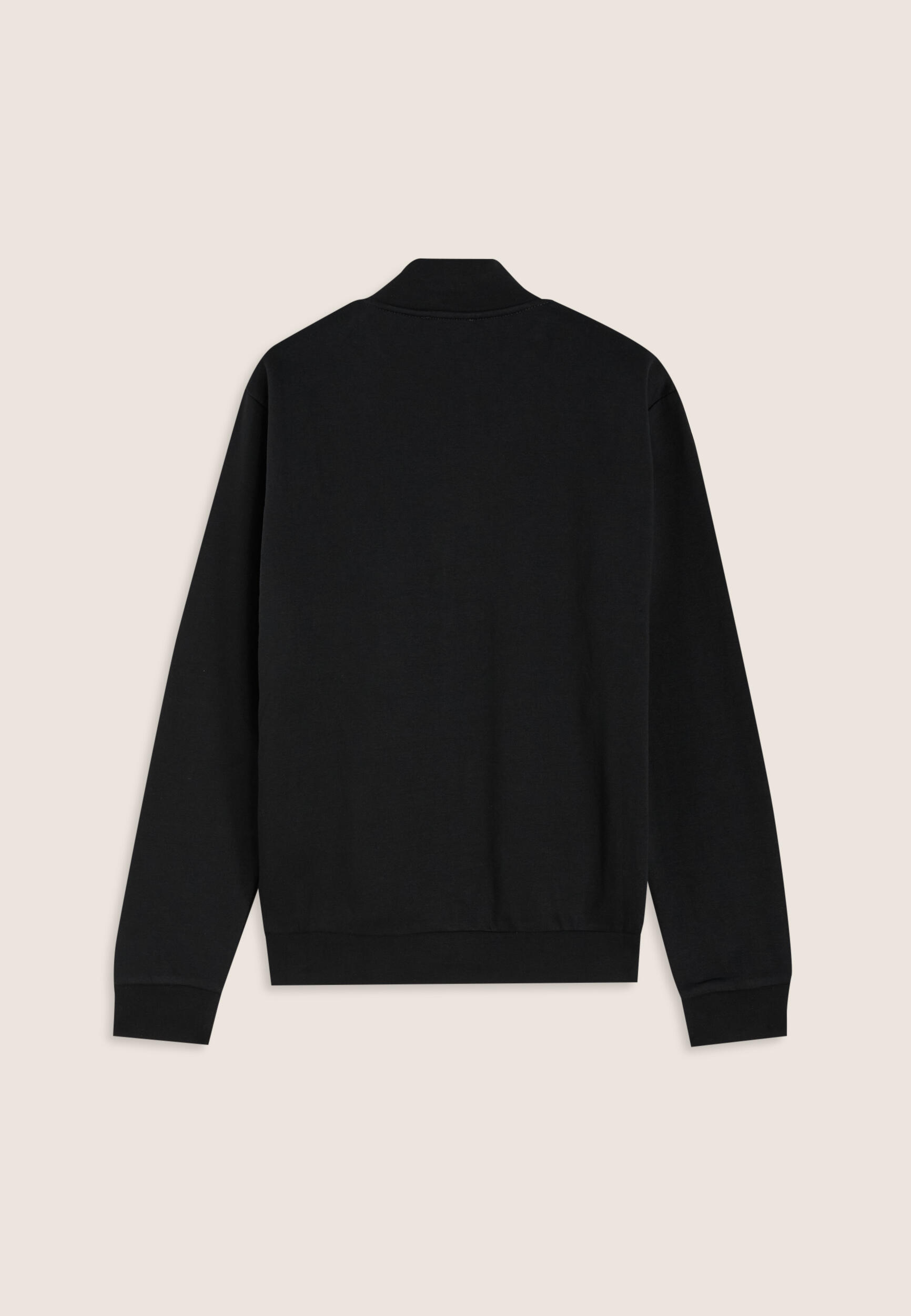 Felpa full zip con fascia a contrasto sul petto 2/3