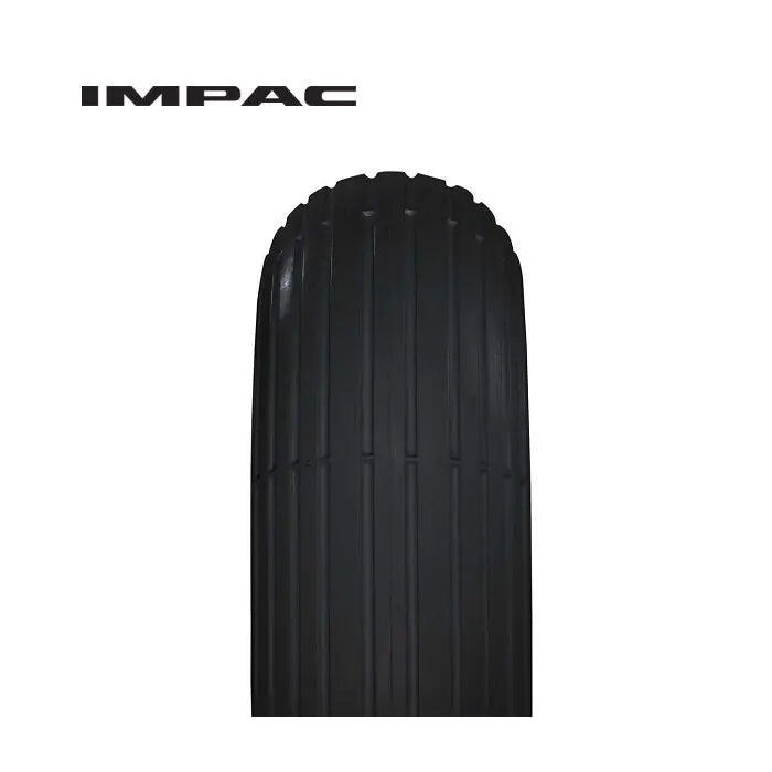 IMPAC Gomma Imp 16 x 4 (400 x 100) per carriola, nera, profilo a linea.