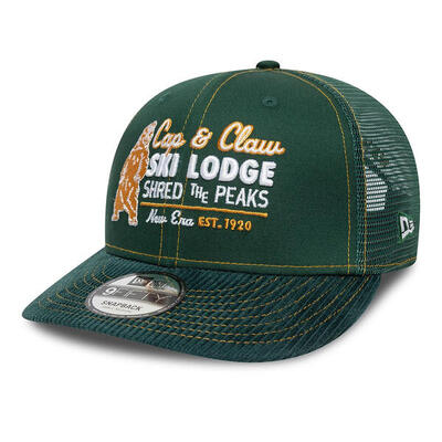 New Era 9FIFTY Snapback Trucker Cap Ski Lodge dunkelgrün