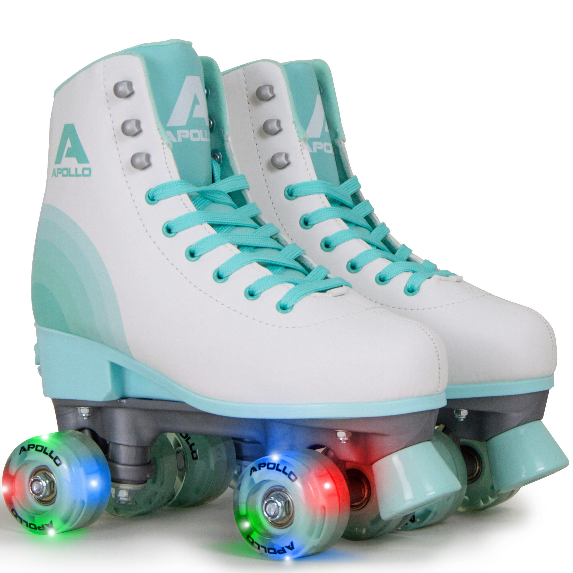 Apollo - Apollo Disco Roller Classic – Patins À Roulettes Réglables Enfants & Adultes - Patins À Roulettes - Blanc|bleu - 31/34 - Decathlon