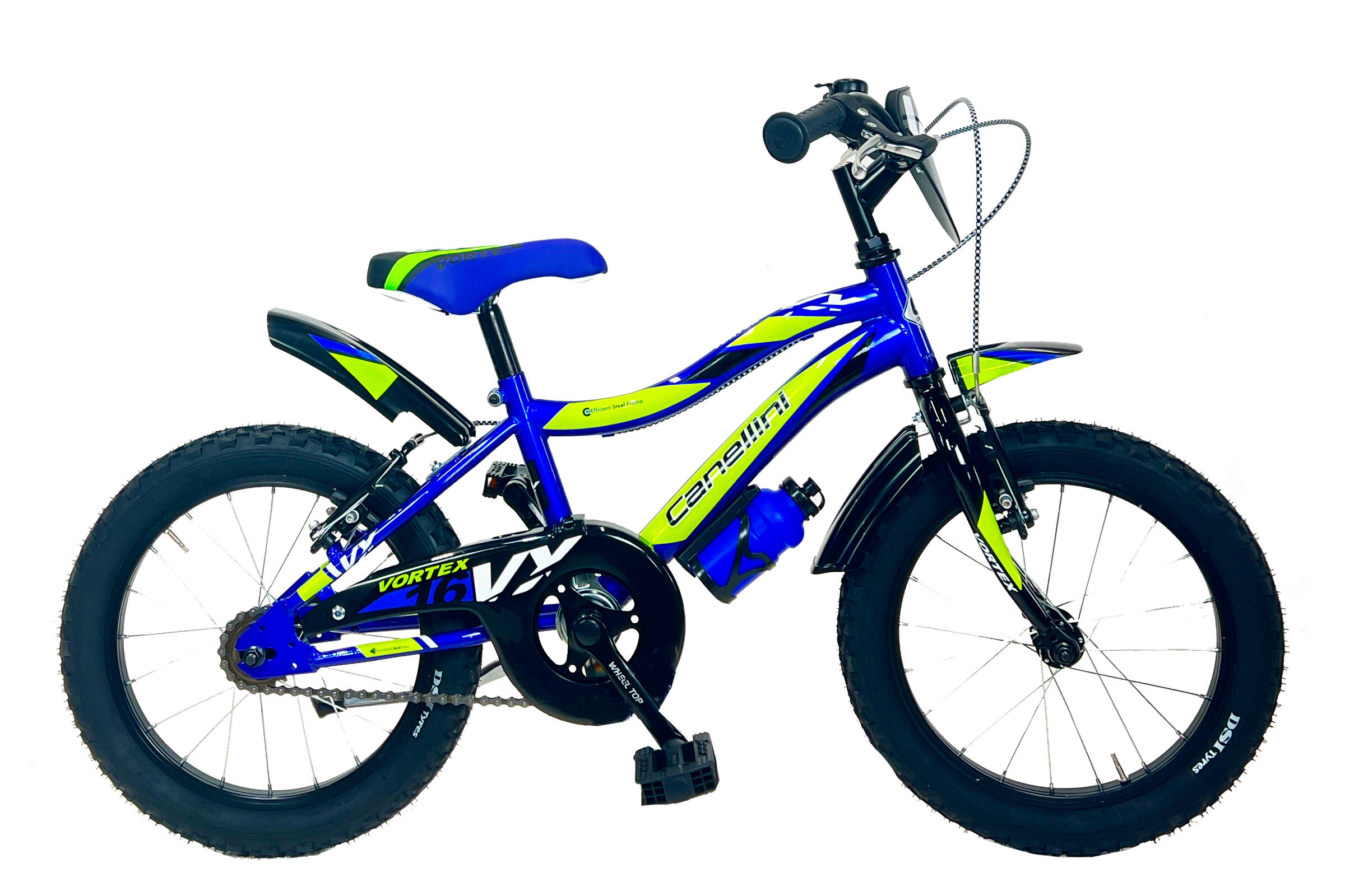 CANELLINI Bici da bambino MTB Canellini VORTEX 16" - Blu/Verde/Nero