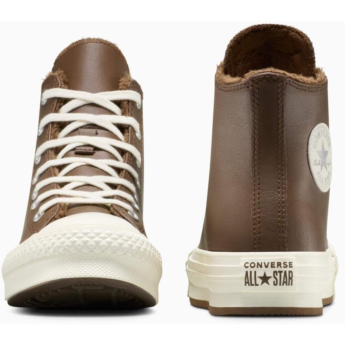 Baskets Converse Chuck Taylor All Star Lift Leather, Marron, Unisexe 5/5