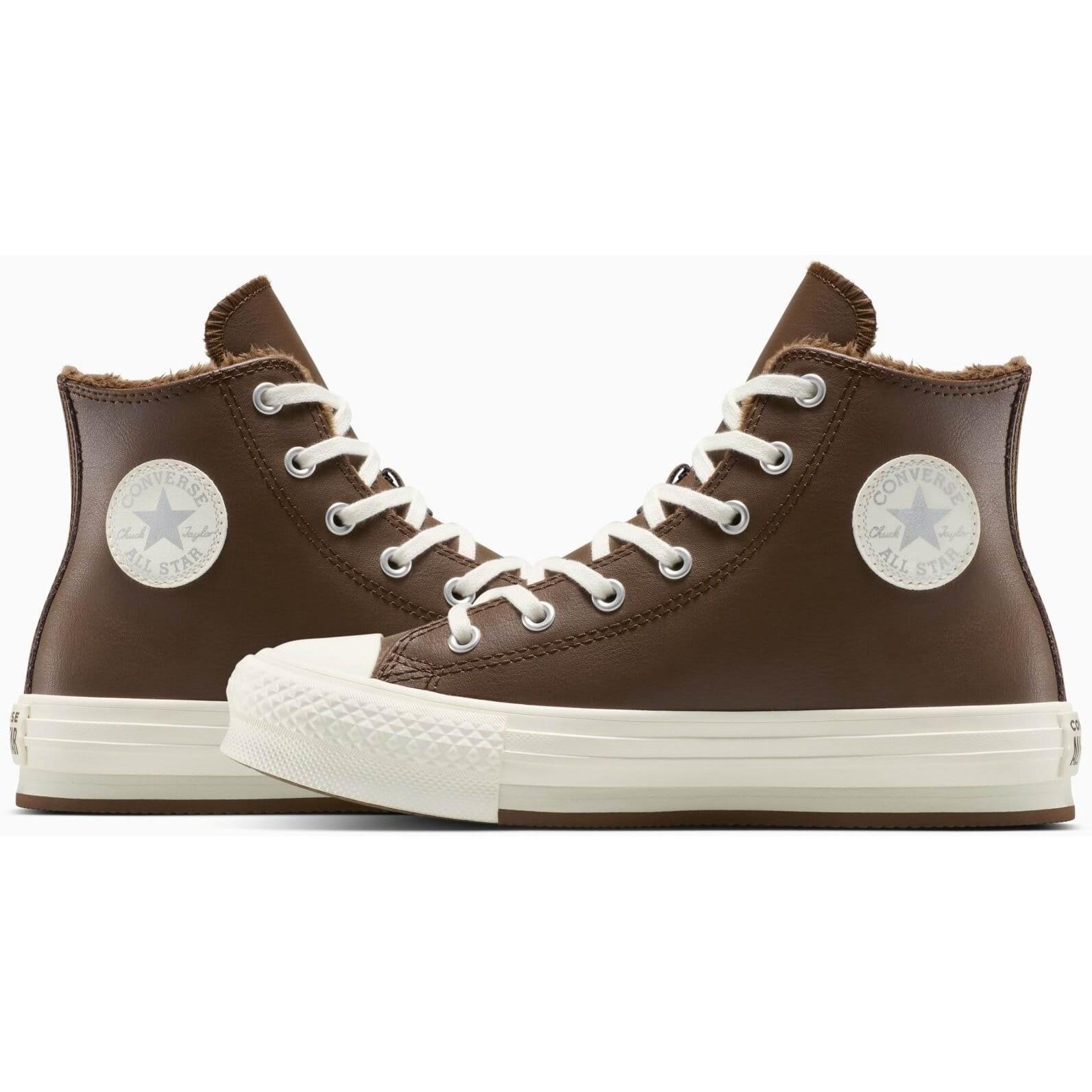 Baskets Converse Chuck Taylor All Star Lift Leather, Marron, Unisexe 4/5