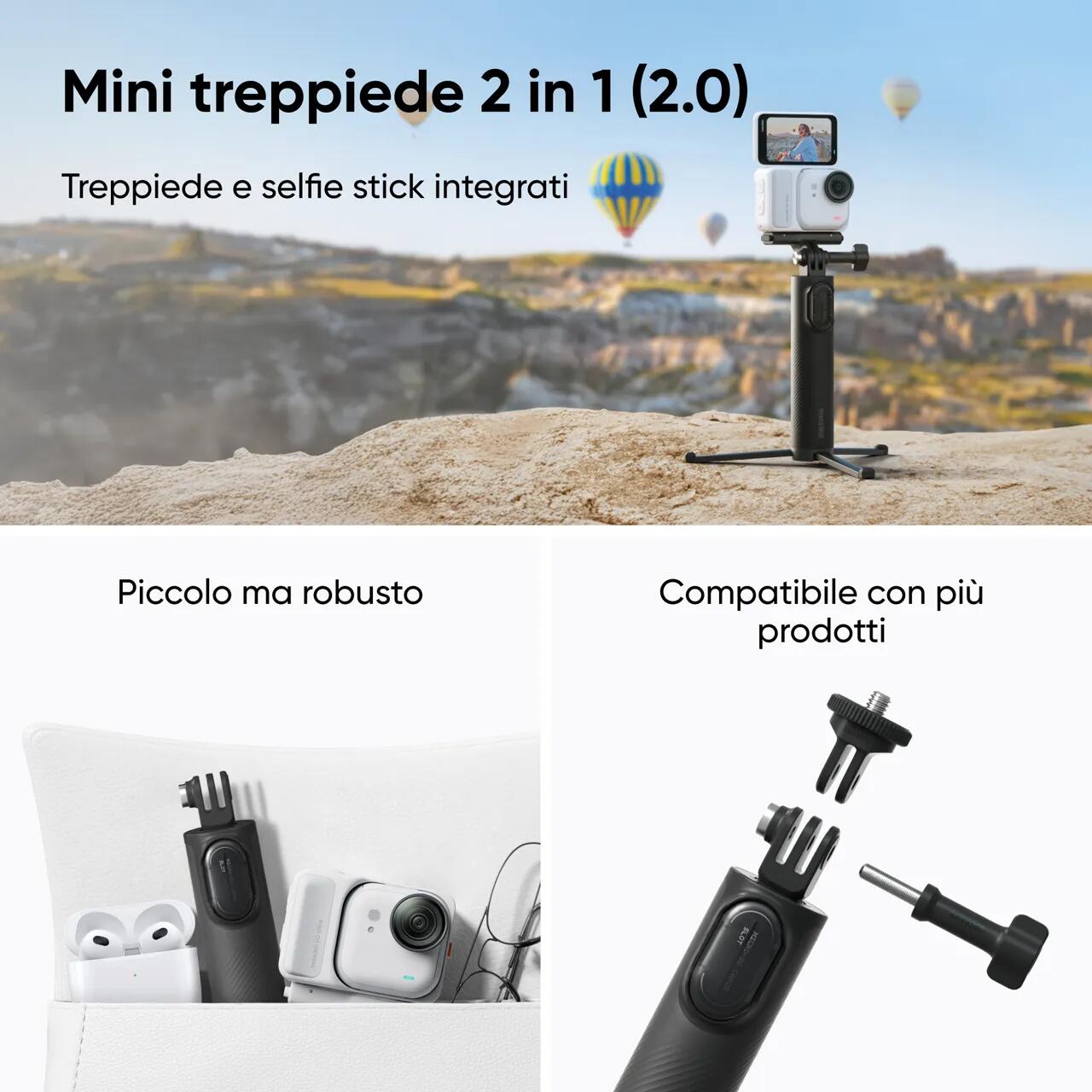 Action Camera Videocamera Insta360 GO Ultra Creator Bundle (Midnight Black) 4/5