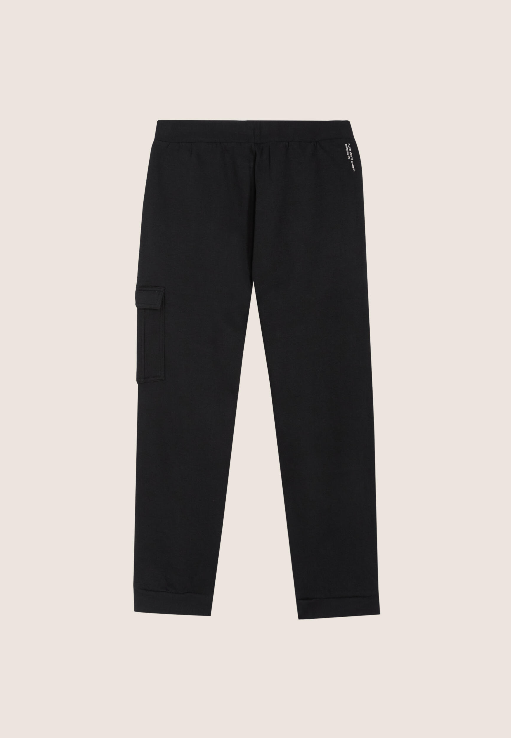 Pantalón cargo de felpa con bolsillo de parche 2/3