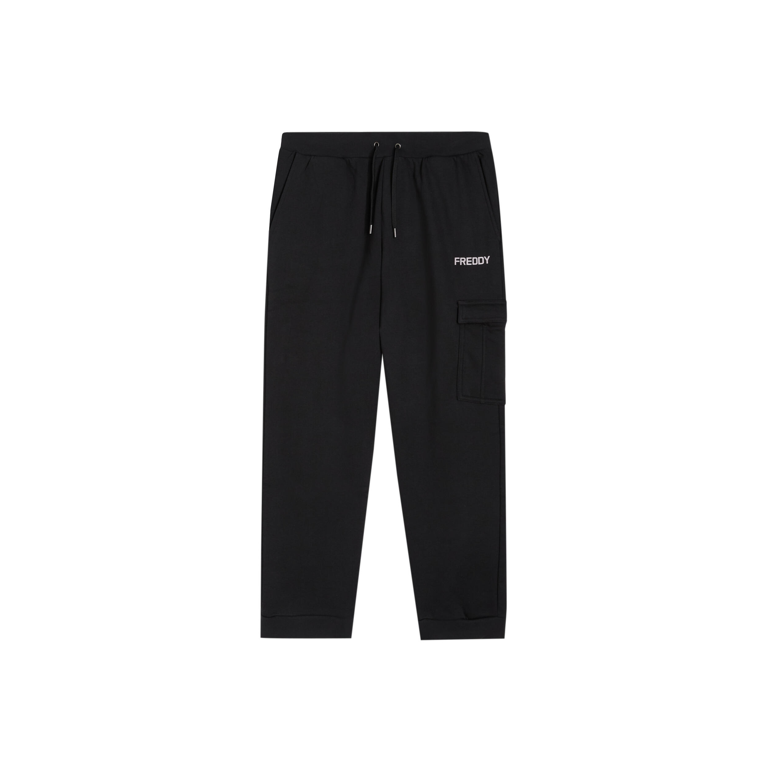 Freddy - Pantalon Cargo En Molleton Avec Poche Cousue - Pantalons - Noir - Decathlon