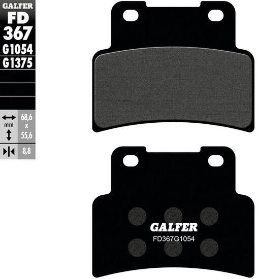GALFER Bremsbeläge FD367 (G1054) - semi-metallisch