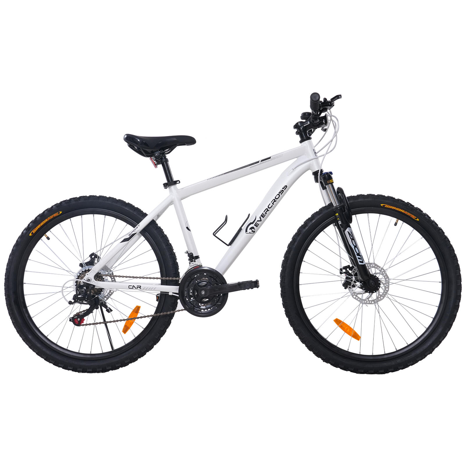 Evercross - Vélo Tout Chemin Vtt 26 Pouces-21 Vitesses-suspension Avant- Freins À Disque-em3 - Vélo Tout Chemin - Blanc - 26" - Decathlon