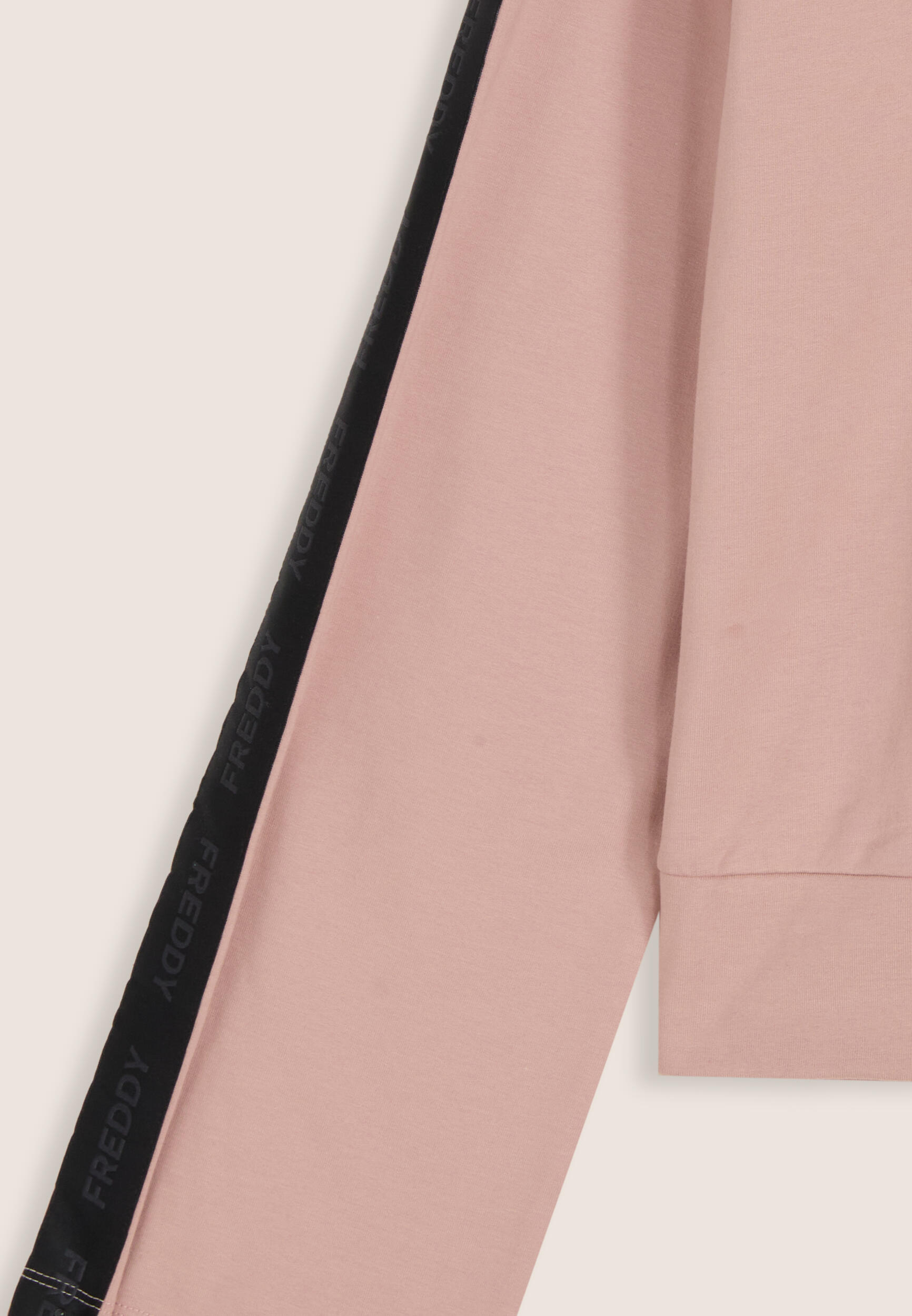 Sweat-shirt à capuche pour femmes, manches à bande avec logo 3/3
