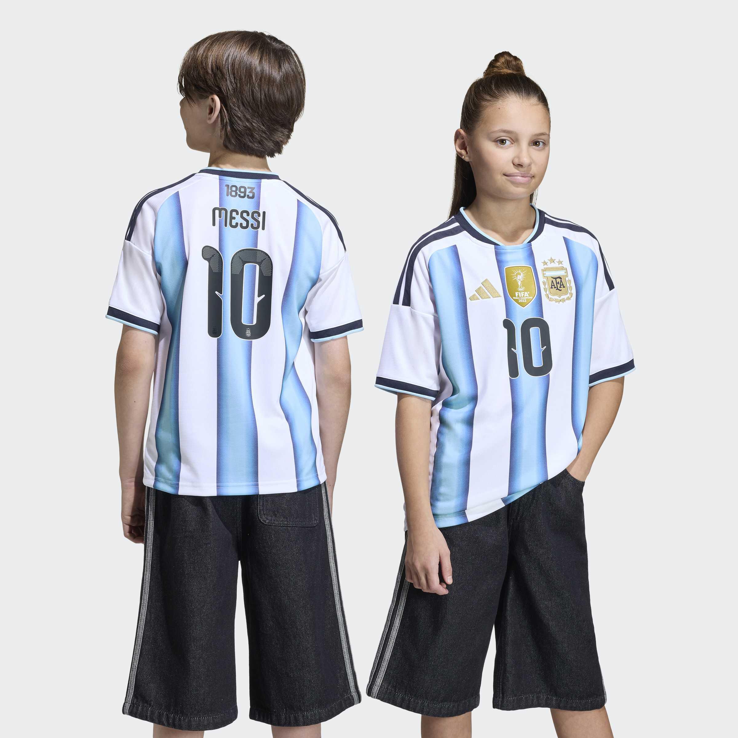 Argentinien 26 Kids Messi Heimtrikot 2/7