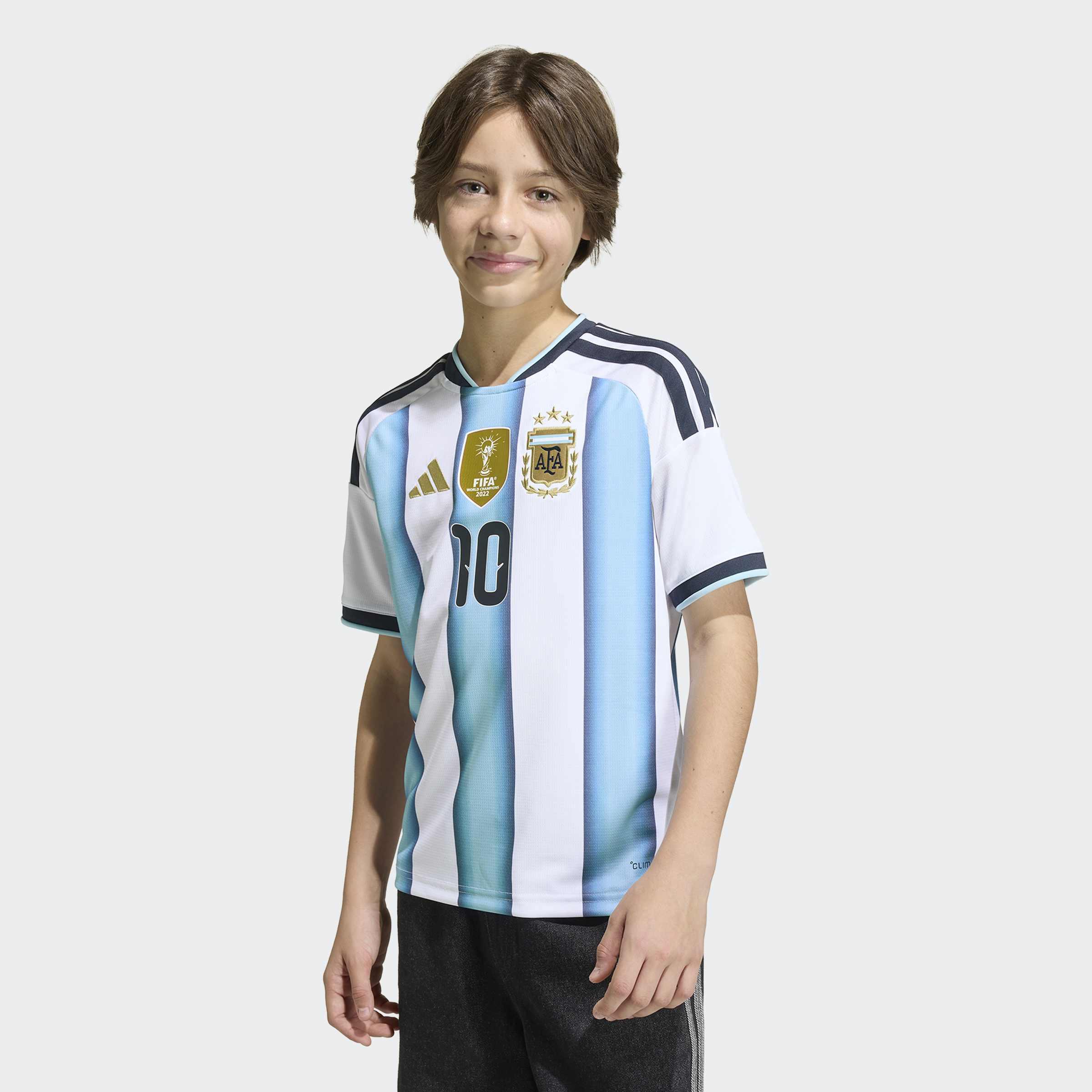 Adidas - Maillot Argentine 26 Messi Domicile Enfants - Maillot Manches Courtes - Blanc|bleu - Decathlon