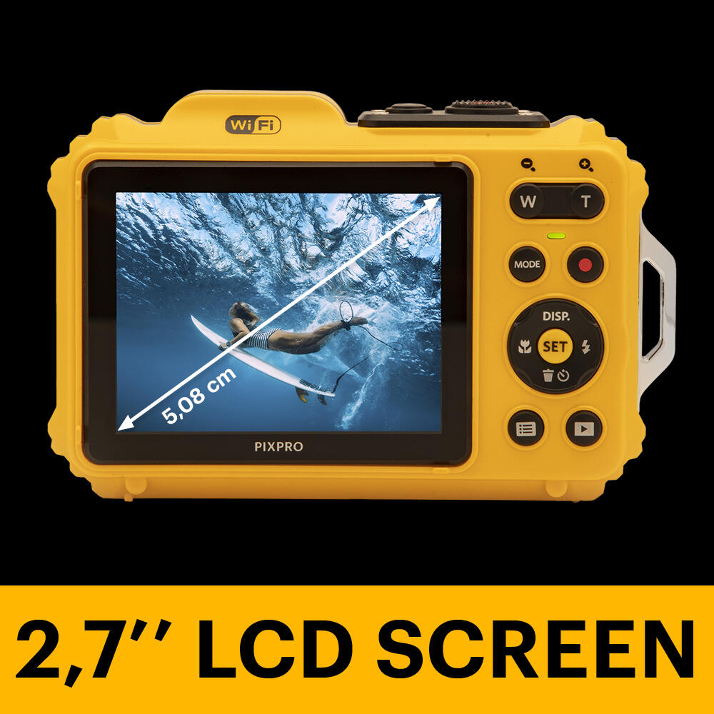 KODAK Pixpro WPZ2 – Compacte 16MP Waterdichte Camera 4x Zoom 1080p HD - Geel 5/5