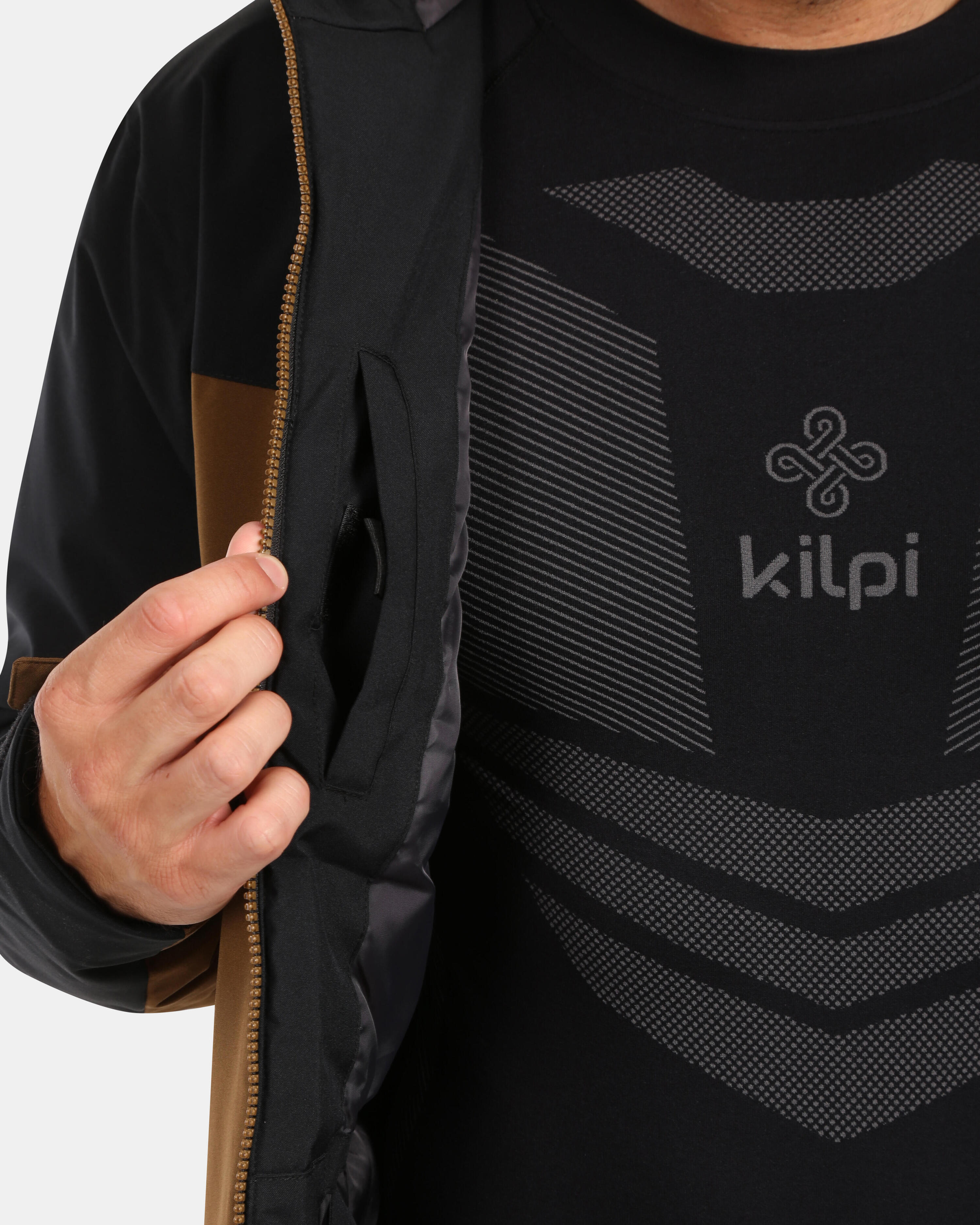 Kilpi Flip-M veste de ski homme marron - imperméable 10 000 mm 6/7