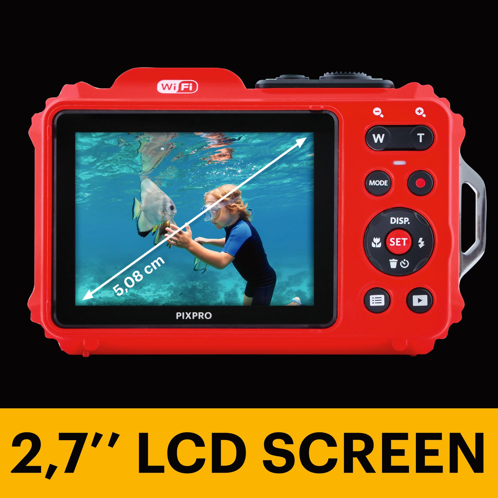 KODAK Pixpro WPZ2 – 16MP Waterdichte Camera, 4x Zoom, 1080p HD - Rood 5/5