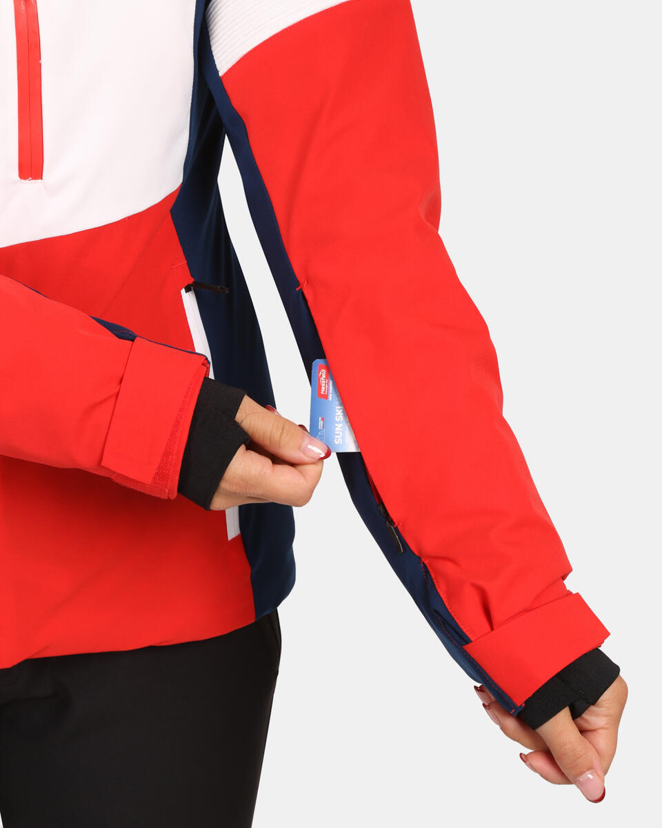Chaqueta de esquí Kilpi Valera-W para mujer roja 5/7