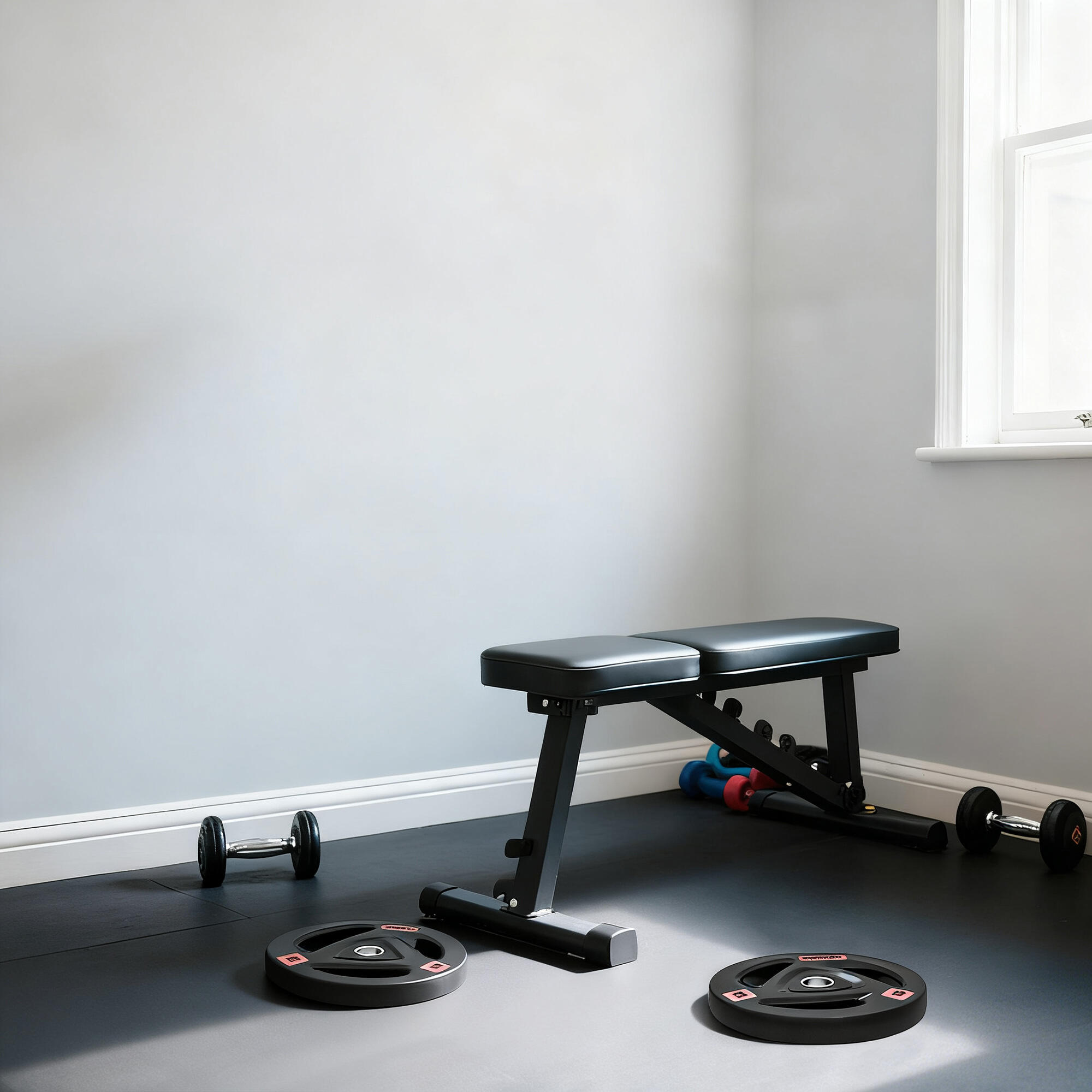 Discos de Pesas SPORTNOW 40x40x5 cm Negro 2/5
