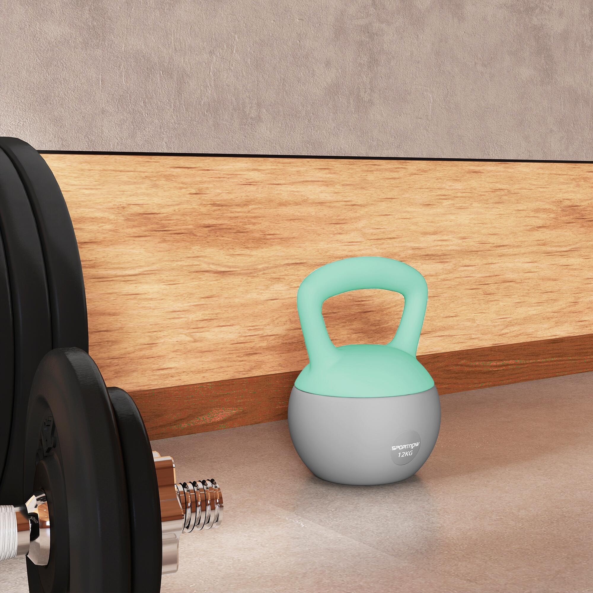 Kettlebell SPORTNOW 21x21x30 cm Verde y Gris 5/5
