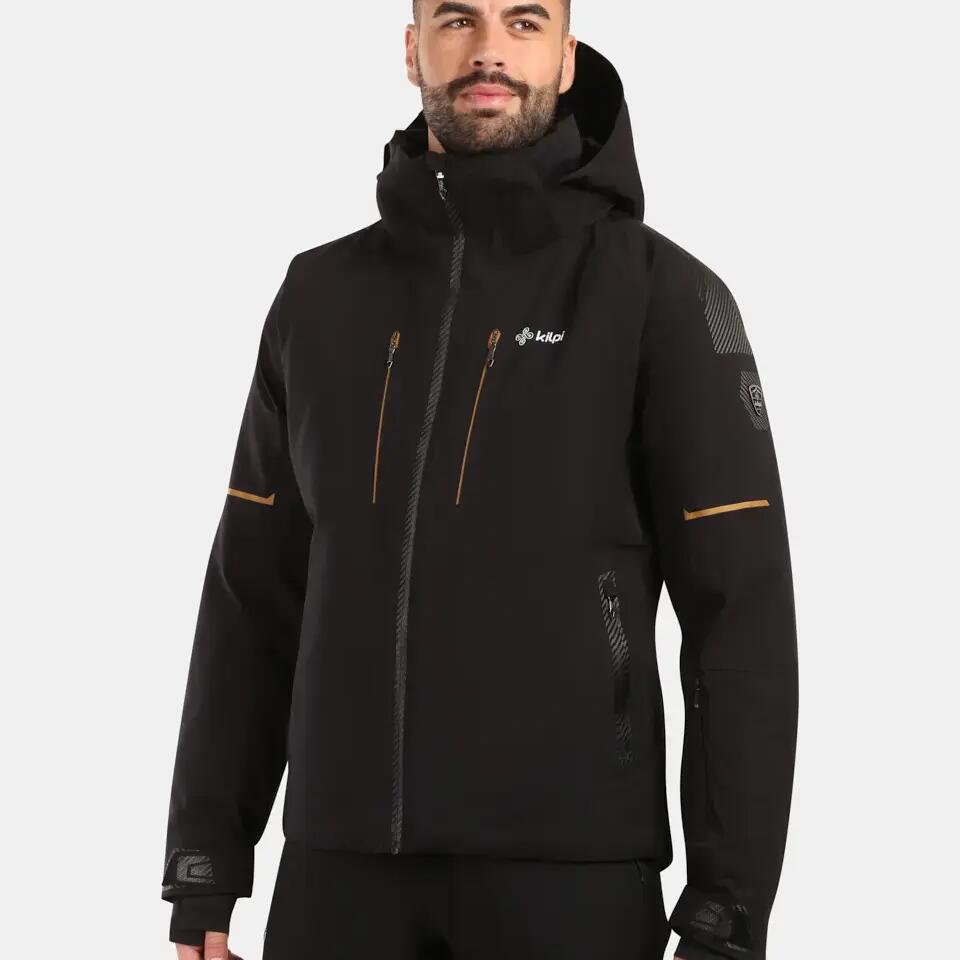 Kilpi Turnau-M Men's Waterproof Ski Jacket with RECCO, Black