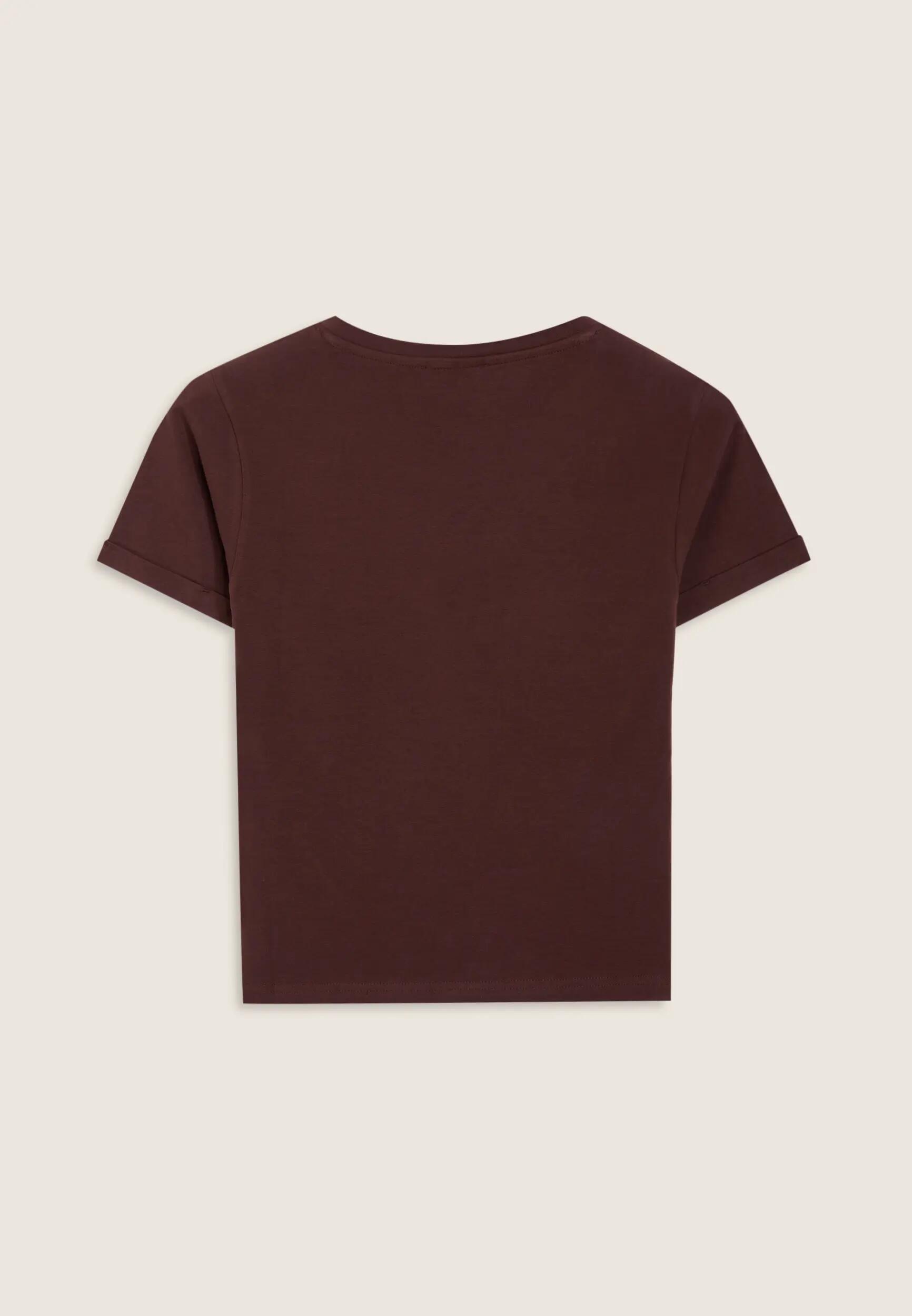 Camiseta slim para mujer con letras bordadas 2/3