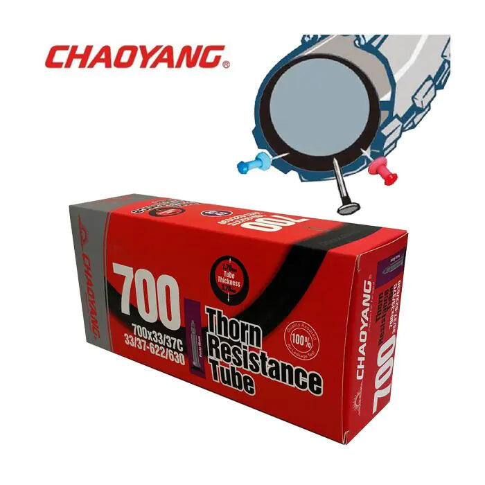 CHAOYANG dętka 28x1 5/8x1 3/8 (37/40-622) odporna na przebicia 3,7 mm FV 48 mm
